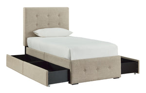 Gladdinson Gray Upholstered Storage Bed