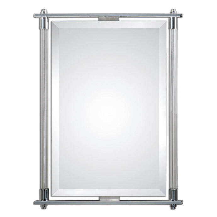 Adara Vanity Mirror Pearl Silver