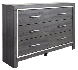 Lodanna Gray 5 Pc. Dresser, Mirror, Panel Bed With 2 Storage Drawers