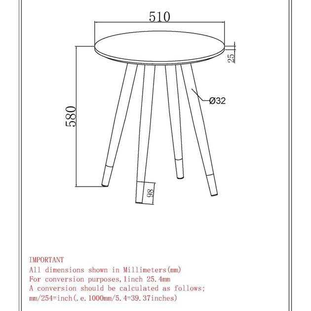 Emery Round Accent Table in White - Furniture Depot