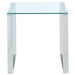 Zevon Accent Table in Silver - Furniture Depot