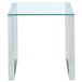 Zevon Accent Table in Silver - Furniture Depot