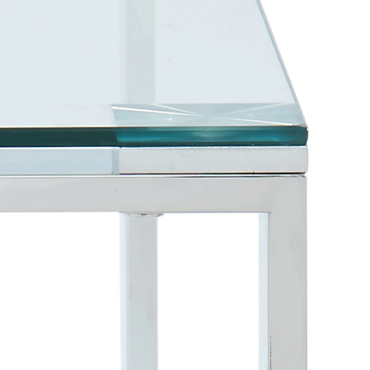 Zevon Accent Table in Silver - Furniture Depot