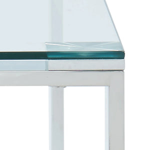 Zevon Accent Table in Silver - Furniture Depot