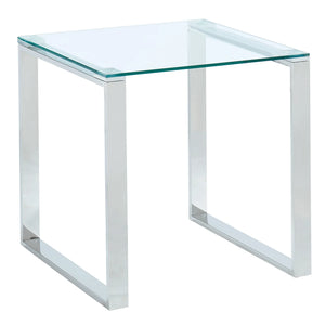 Zevon Accent Table in Silver - Furniture Depot