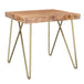 Madox Accent Table in Natural & Aged Gold - Furniture Depot