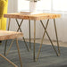 Madox Accent Table in Natural & Aged Gold - Furniture Depot