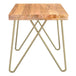 Madox Accent Table in Natural & Aged Gold - Furniture Depot