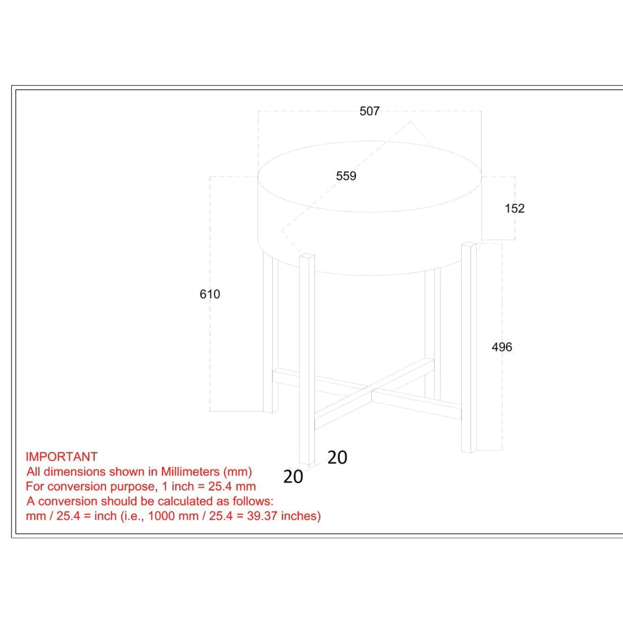 Blox Accent Table in Natural - Furniture Depot