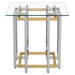 Florina Accent Table in Silver and Gold - Furniture Depot