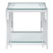 Estrel Large Accent Table in Silver - Furniture Depot