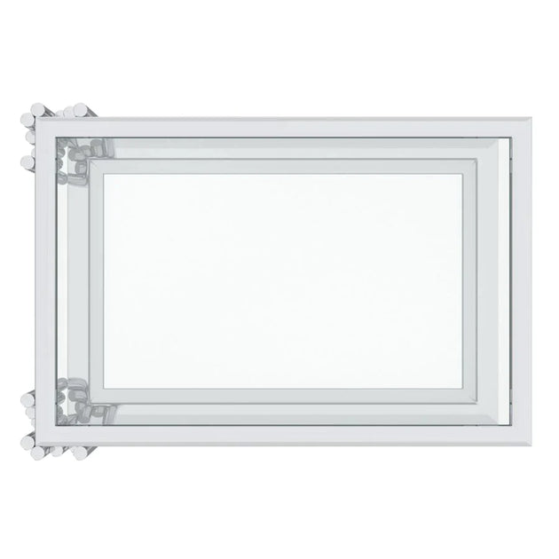 Estrel Small Accent Table in Silver - Furniture Depot