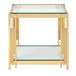 Estrel Large Accent Table in Gold - Furniture Depot