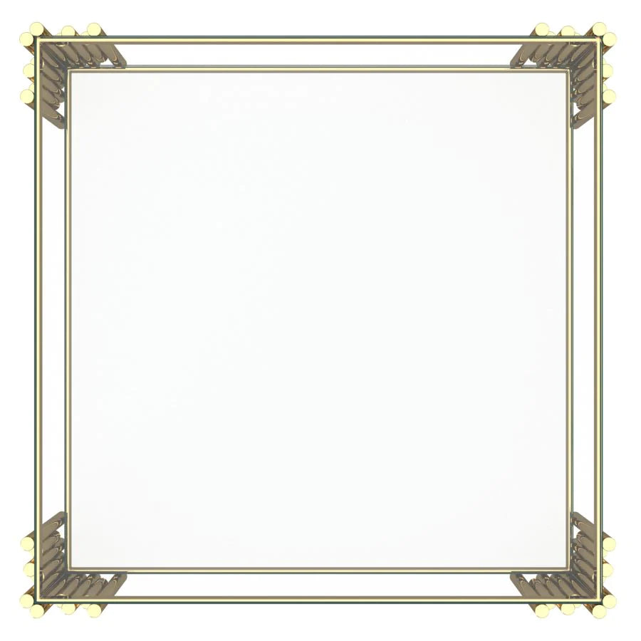 Estrel Large Accent Table in Gold - Furniture Depot