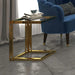 Estrel Small Accent Table in Gold - Furniture Depot