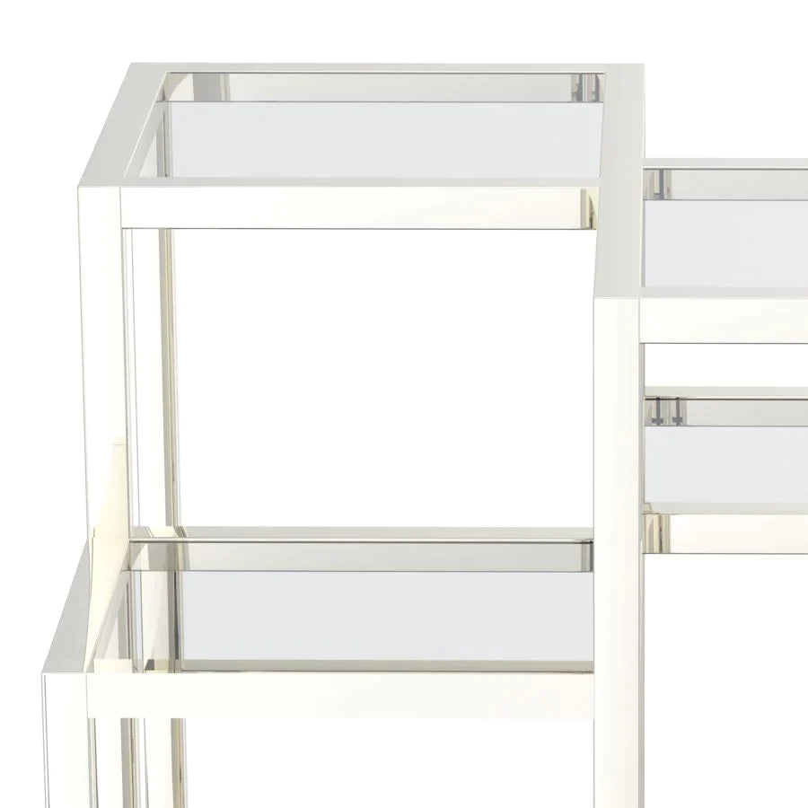 Casini Accent Table in Silver - Furniture Depot