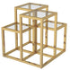 Casini Accent Table in Gold - Furniture Depot