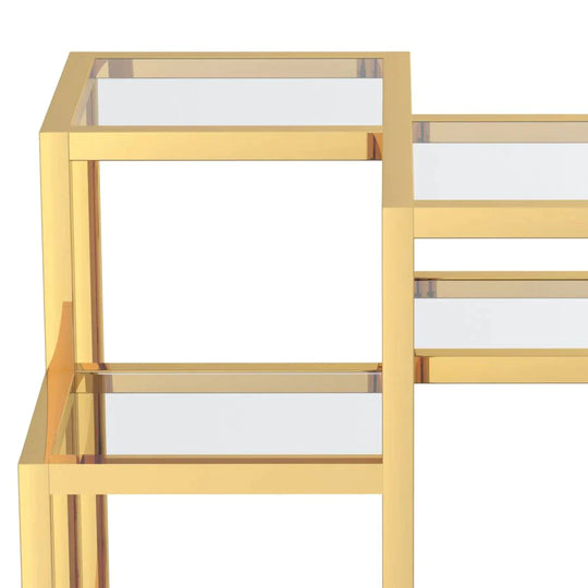 Casini Accent Table in Gold - Furniture Depot