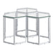 Fleur 3pc Accent Table Set in Silver - Furniture Depot