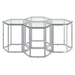 Fleur 4pc Accent Table Set in Silver - Furniture Depot