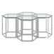 Fleur 4pc Accent Table Set in Silver - Furniture Depot