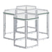 Fleur 4pc Accent Table Set in Silver - Furniture Depot