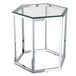 Fleur Accent Table in Silver - Furniture Depot