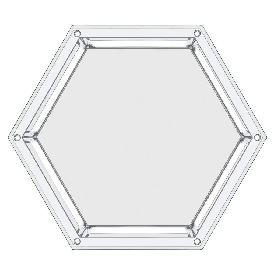 Fleur Accent Table in Silver - Furniture Depot