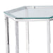 Fleur Accent Table in Silver - Furniture Depot