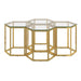 Fleur 4pc Accent Table Set in Gold - Furniture Depot