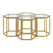 Fleur 4pc Accent Table Set in Gold - Furniture Depot