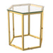 Fleur 4pc Accent Table Set in Gold - Furniture Depot