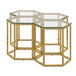 Fleur 4pc Accent Table Set in Gold - Furniture Depot