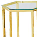 Fleur Accent Table in Gold - Furniture Depot