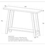 Volsa Console Table in Reclaimed - Furniture Depot