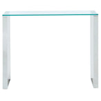Zevon Console/Desk in Silver - Furniture Depot