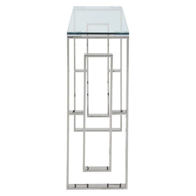 Eros Console Table in Silver - Furniture Depot