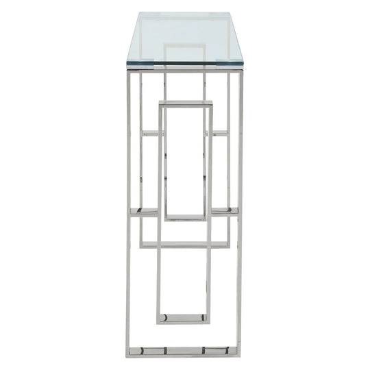 Eros Console Table in Silver - Furniture Depot