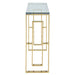 Eros Console Table in Gold - Furniture Depot