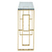 Eros Console Table in Gold - Furniture Depot