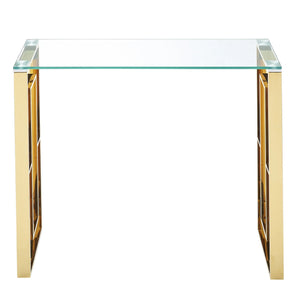 Eros Console Table in Gold - Furniture Depot