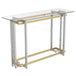 Florina Console Table in Silver and Gold - Furniture Depot