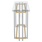 Florina Console Table in Silver and Gold - Furniture Depot