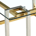 Florina Console Table in Silver and Gold - Furniture Depot