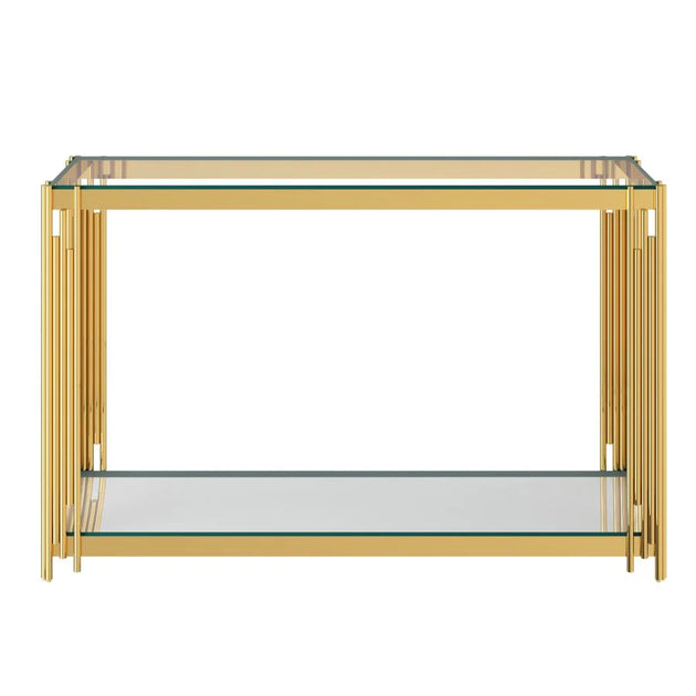 Estrel Console Table in Gold - Furniture Depot