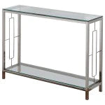 Athena Console Table in Chrome - Furniture Depot