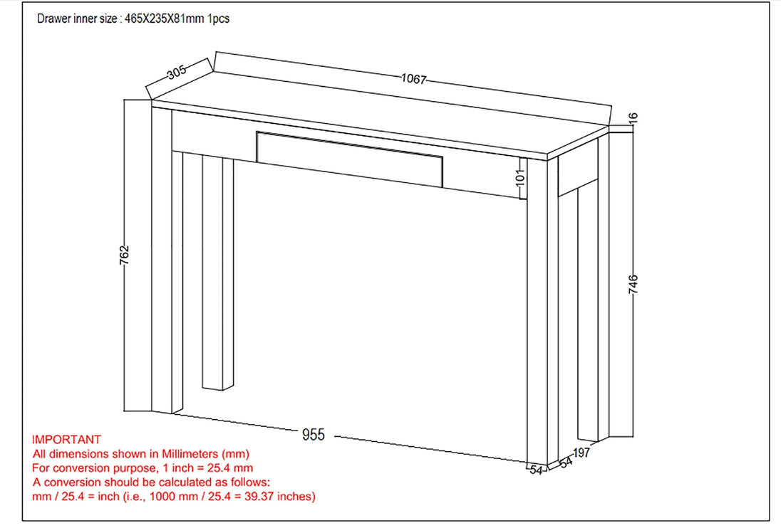 IDRIS-CONSOLE/DESK-DARK SHEESHAM - Furniture Depot