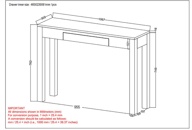 IDRIS-CONSOLE/DESK-DARK SHEESHAM - Furniture Depot