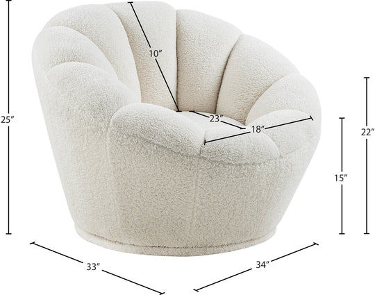 Dream White Faux Sheepskin Fur Accent Chair - Furniture Depot (7679001460984)