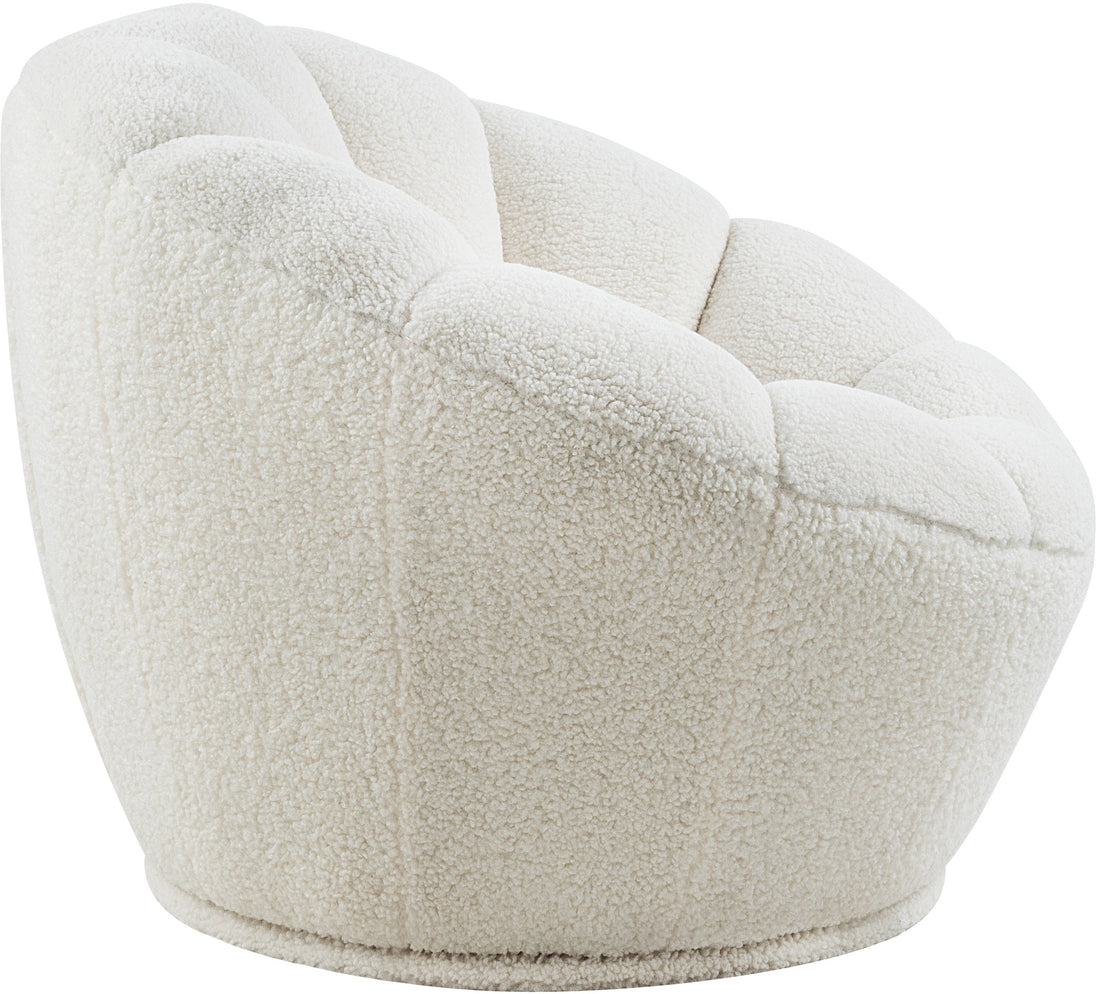 Dream White Faux Sheepskin Fur Accent Chair - Furniture Depot (7679001460984)